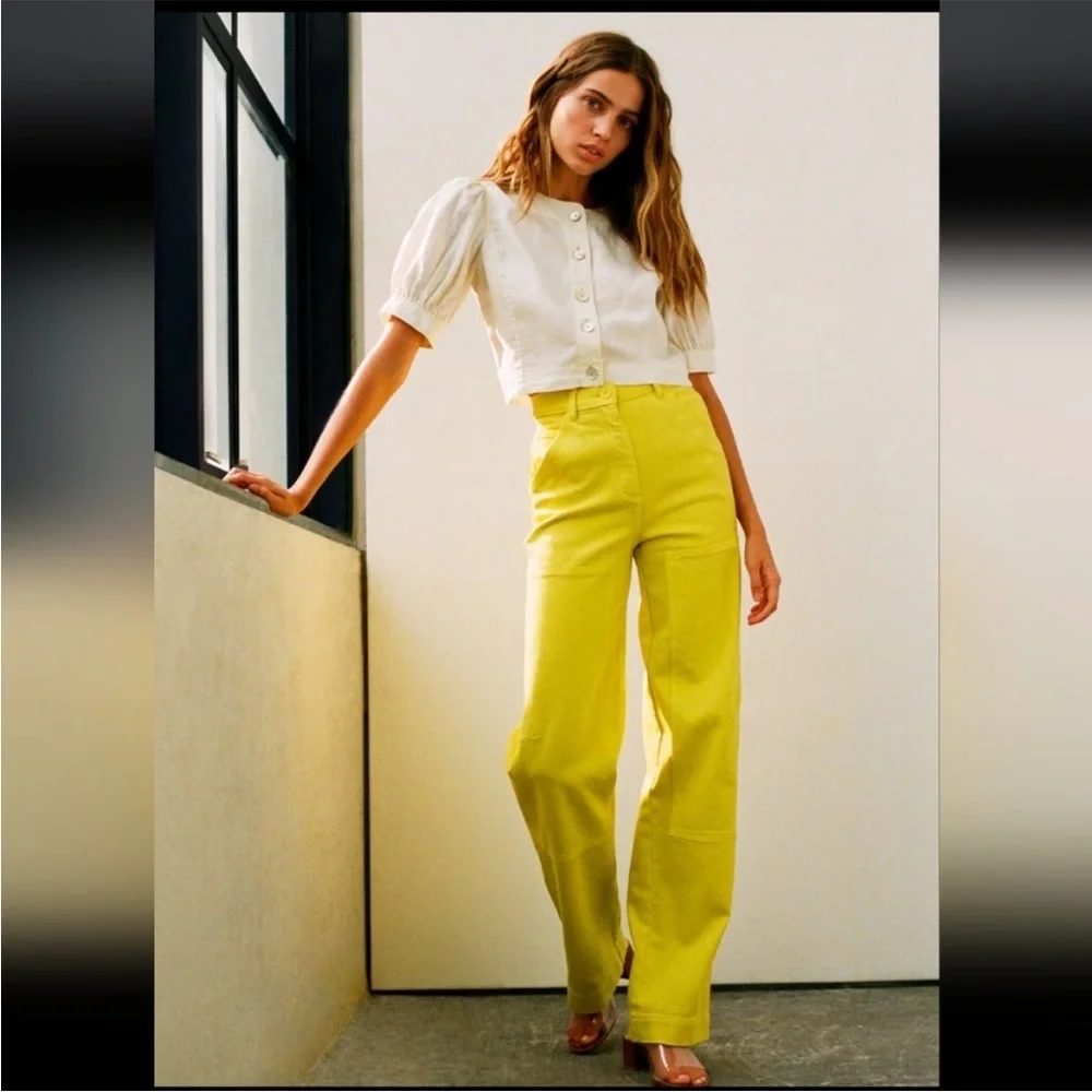 Wilfred High-Rise Straight-Leg Jeans in Off-White - Picture 11 of 11